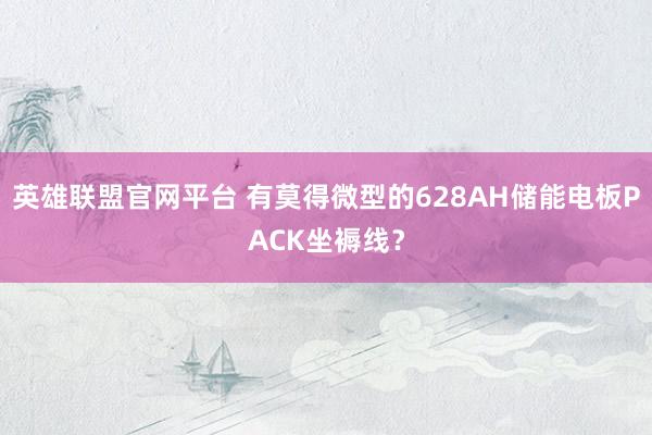 英雄联盟官网平台 有莫得微型的628AH储能电板PACK坐褥线？