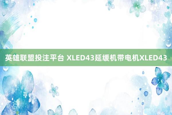 英雄联盟投注平台 XLED43延缓机带电机XLED43