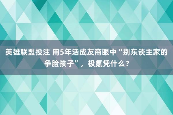 英雄联盟投注 用5年活成友商眼中“别东谈主家的争脸孩子”，极氪凭什么？
