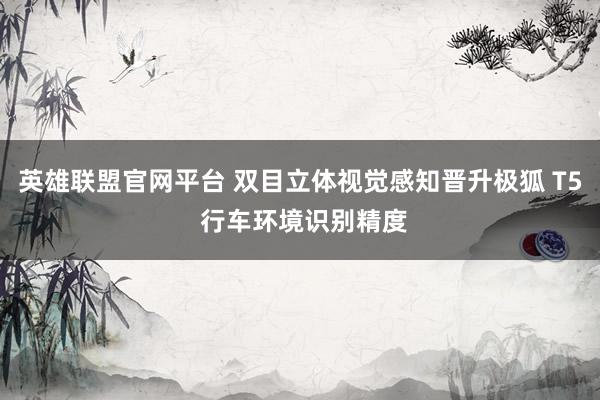 英雄联盟官网平台 双目立体视觉感知晋升极狐 T5 行车环境识别精度