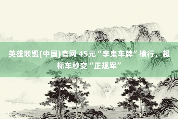 英雄联盟(中国)官网 45元“李鬼车牌”横行，超标车秒变“正规军”