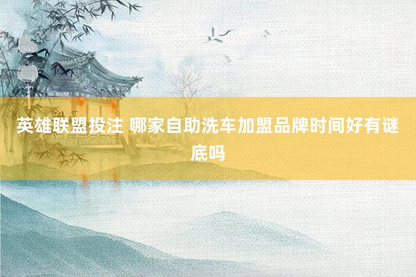 英雄联盟投注 哪家自助洗车加盟品牌时间好有谜底吗