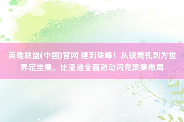 英雄联盟(中国)官网 建到珠峰！从被蔑视到为世界定圭臬，比亚迪全面鼓动闪充聚集布局