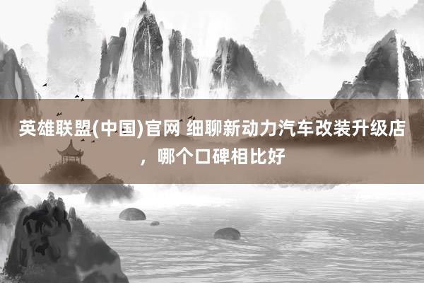 英雄联盟(中国)官网 细聊新动力汽车改装升级店，哪个口碑相比好