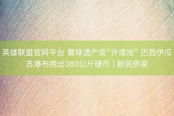 英雄联盟官网平台 寰球遗产变“许诺池” 巴西伊瓜苏瀑布捞出383公斤硬币 | 新民侨梁